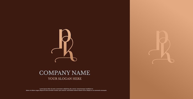 Vector de diseño inicial del logotipo PK