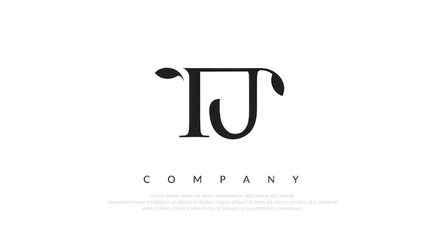 Vector de diseño inicial del logotipo de TU