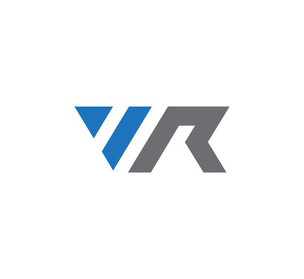 Vector de diseño inicial del logotipo de VR
