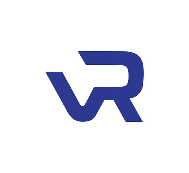 Vector de diseño inicial del logotipo de VR