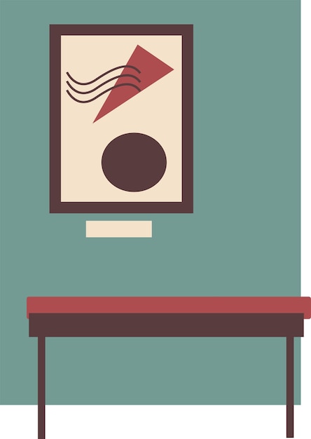 Vector de diseño de interiores de sala de entrada contemporánea