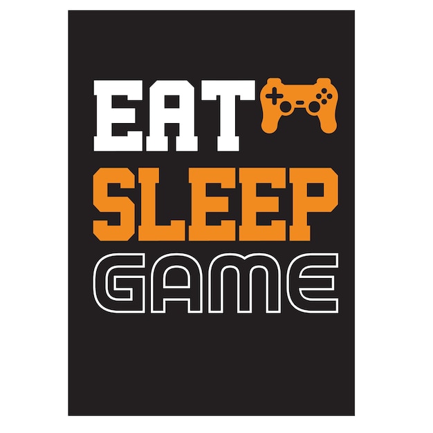 Vector de diseño del juego EAT SLEEP