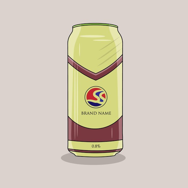 Vector vector de diseño de lata de cerveza