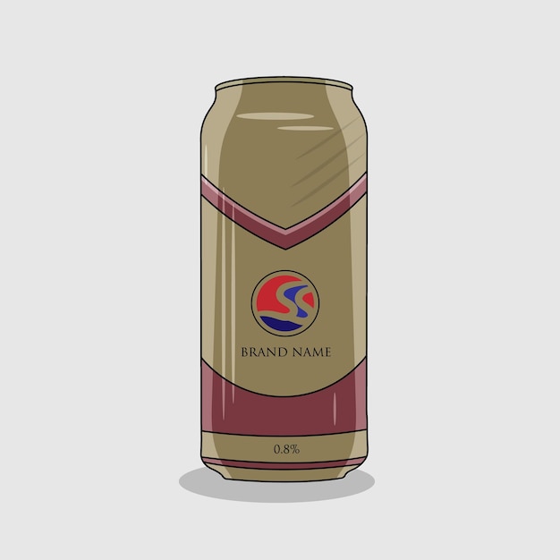 Vector vector de diseño de lata de cerveza