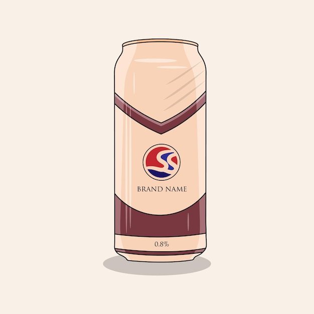 Vector vector de diseño de lata de cerveza