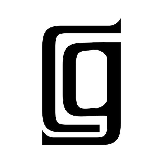 Vector de diseño de la letra c g del logotipo
