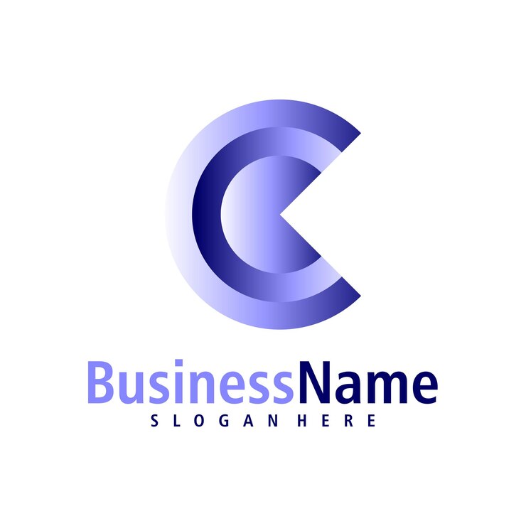 Vector vector de diseño de la letra c del logotipo creative initial c plantilla de conceptos de logotipo