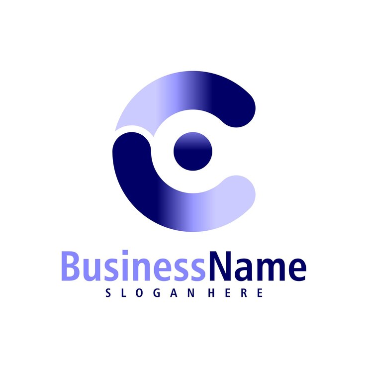 Vector vector de diseño de la letra c del logotipo creative initial c plantilla de conceptos de logotipo