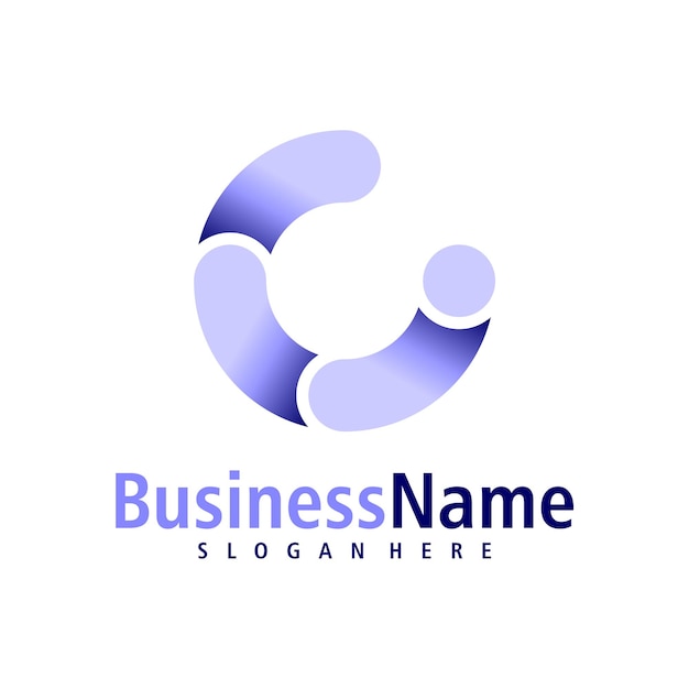 Vector de diseño de la letra C del logotipo Creative Initial C plantilla de conceptos de logotipo