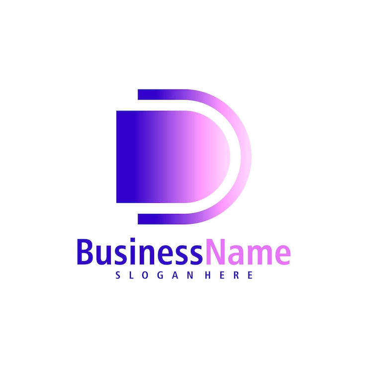 Vector vector de diseño de la letra d del logotipo creativo inicial plantilla de conceptos del logotipo d