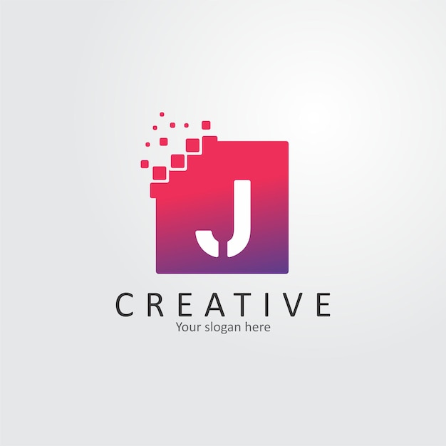 Vector de diseño de la letra J del logotipo J