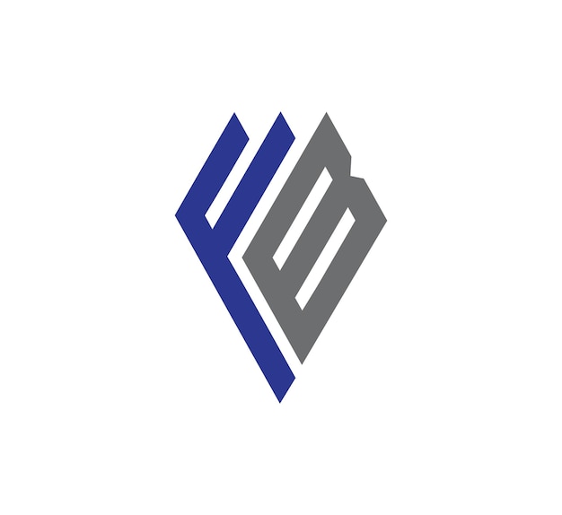 Vector de diseño de la letra del logotipo de FB