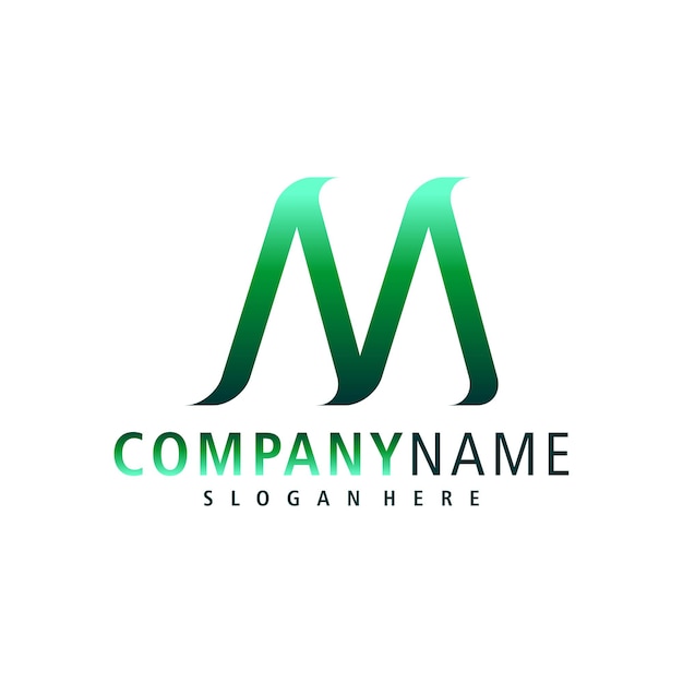 Vector de diseño de la letra M del logotipo Creative Initial M plantilla de conceptos de logotipo