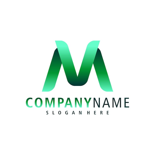 Vector de diseño de la letra M del logotipo Creative Initial M plantilla de conceptos de logotipo