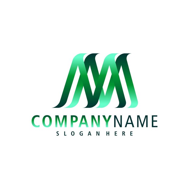 Vector de diseño de la letra M del logotipo Creative Initial M plantilla de conceptos de logotipo