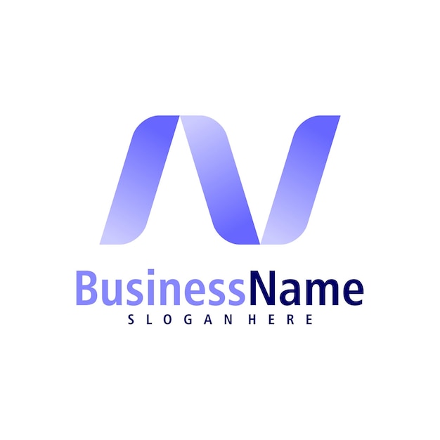 Vector de diseño de la letra N del logotipo Creativo Inicial plantilla de conceptos del logotipo N