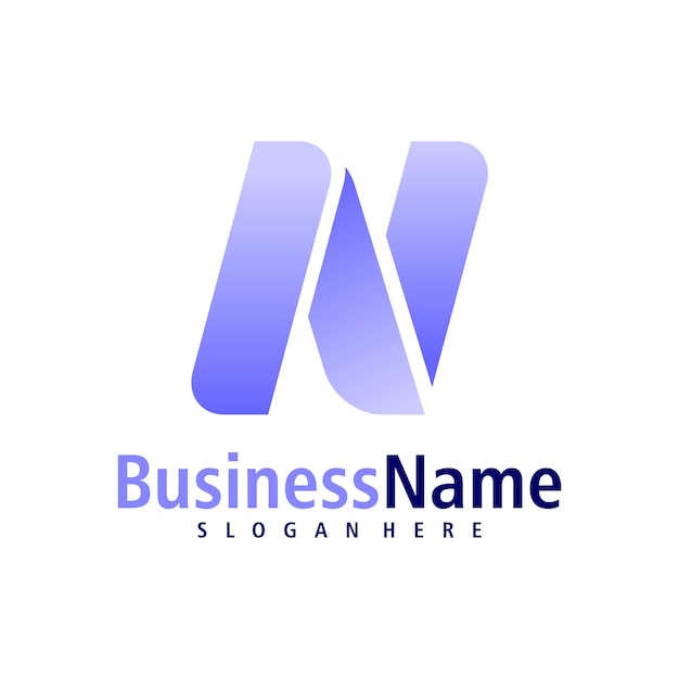Vector de diseño de la letra N del logotipo Creativo Inicial plantilla de conceptos del logotipo N