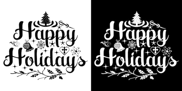 Vector vector de diseño de letras de citas divertidas de navidad