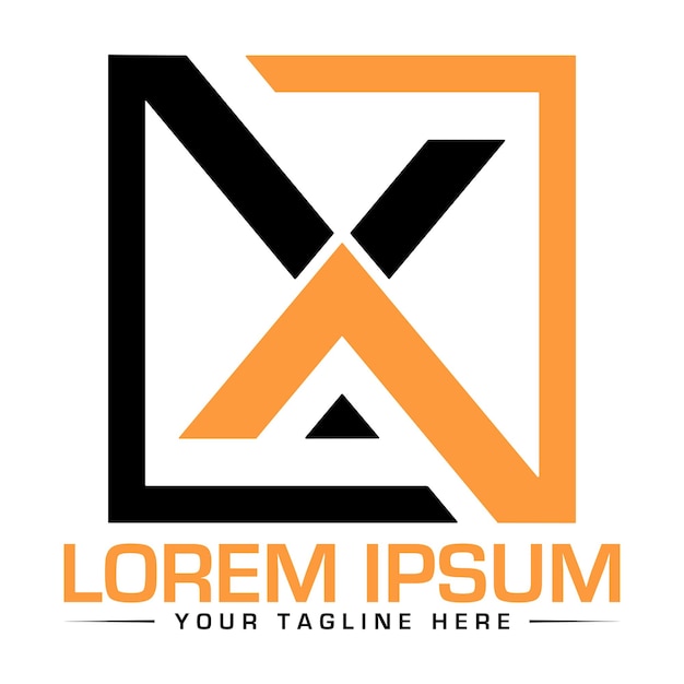 Vector de diseño de letras creativas x logotipo Diseño profesional de logotipo