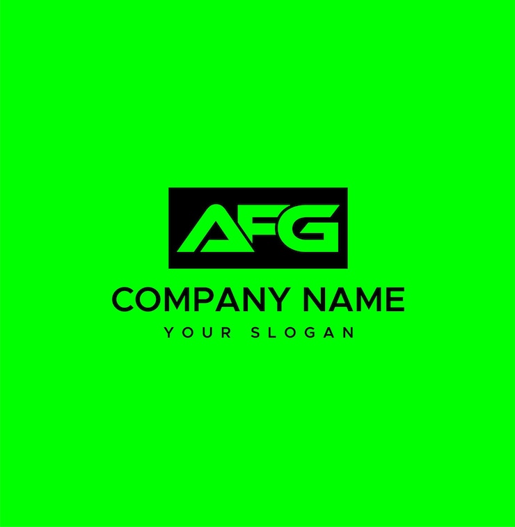 Vector vector de diseño de letras del logotipo afg