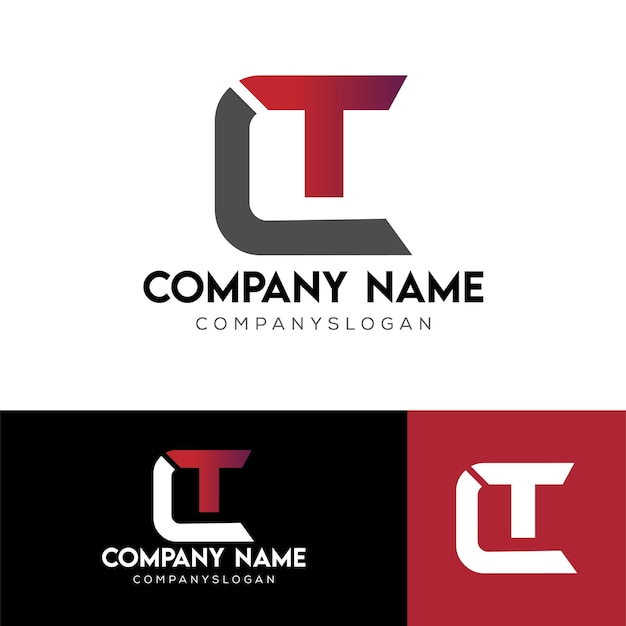 Vector de diseño de letras del logotipo CT