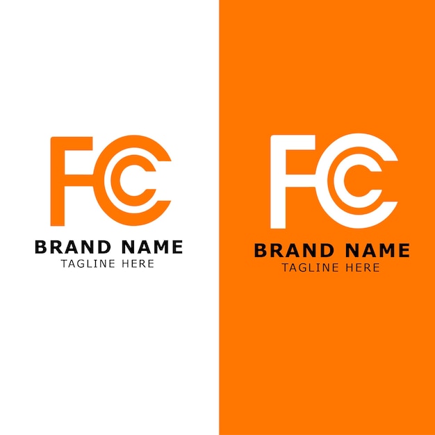 Vector vector de diseño de letras del logotipo fc