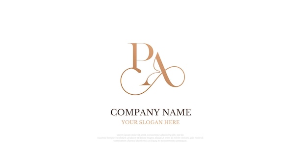 Vector de diseño de letras del logotipo PA