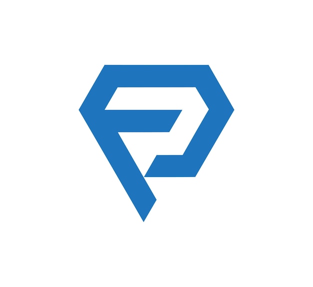 Vector de diseño de letras del logotipo PF y plantilla de vector de diseño del logotipo fp