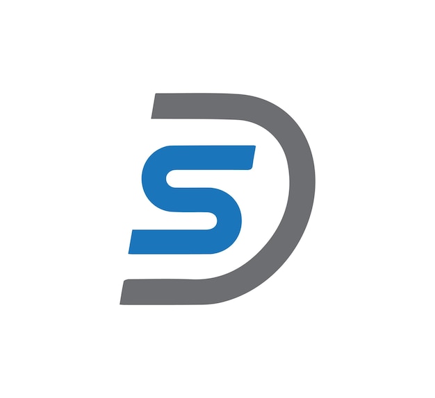Vector de diseño de letras del logotipo SD