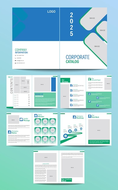 Vector de diseño de libros de catálogo de la compañía