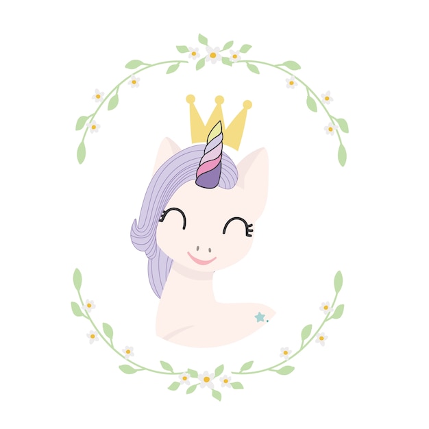 Vector de diseño lindo unicornio