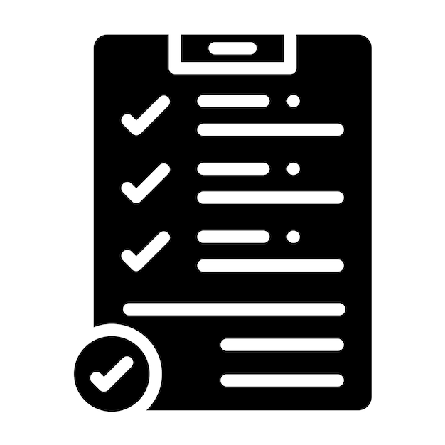 Vector Diseño Lista de comprobación de bienestar Estilo de icono
