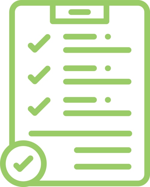 Vector Diseño Lista de comprobación de bienestar Estilo de icono
