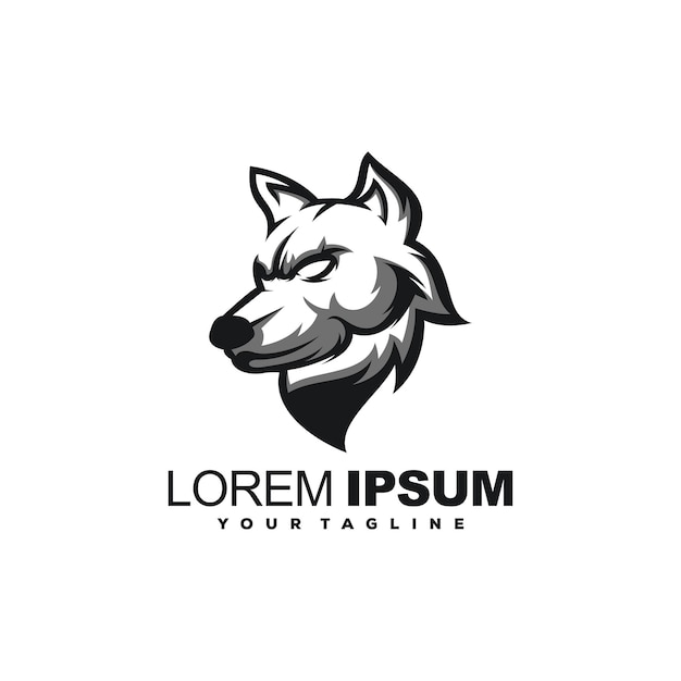 Vector de diseño de logo de animal dog e-sport