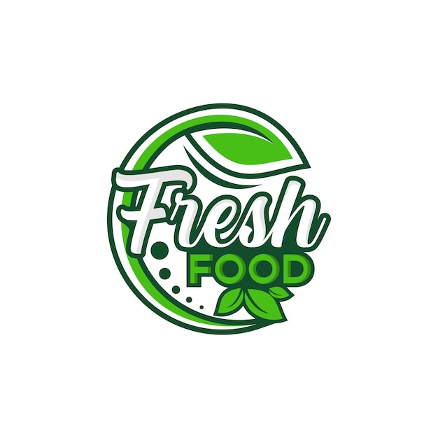 Vector de diseño de logo de comida fresca