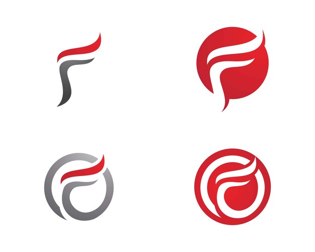Vector de diseño de logo de letra F