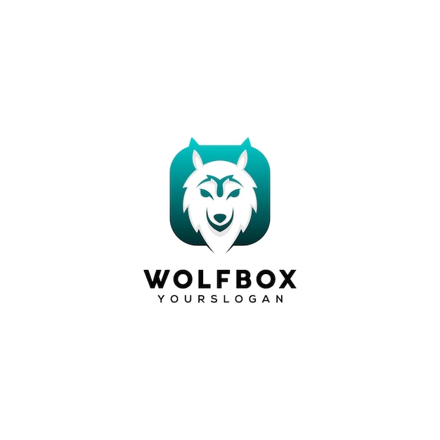 Vector de diseño de logo de lobo