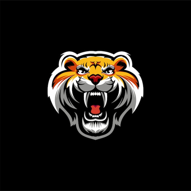 Vector de diseño de logo de tigre