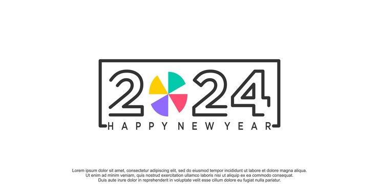 Vector vector de diseño de logotipo 2024 con vector premium de estilo único creativo