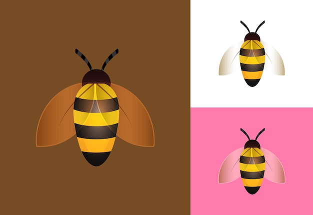 Vector de diseño de logotipo de abeja Vector de símbolo gráfico pro