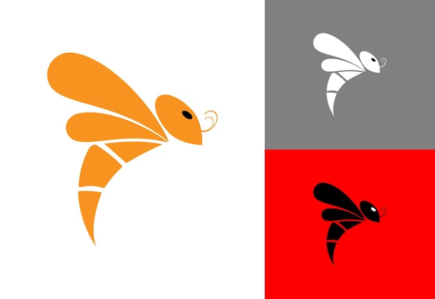 Vector de diseño de logotipo de abeja Vector de símbolo gráfico pro