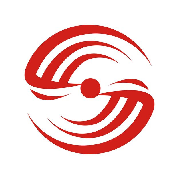 vector de diseño de logotipo abstracto rojo
