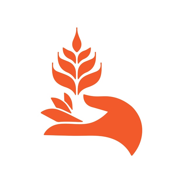 Vector de diseño de logotipo de agricultura o cuidado del medio ambiente