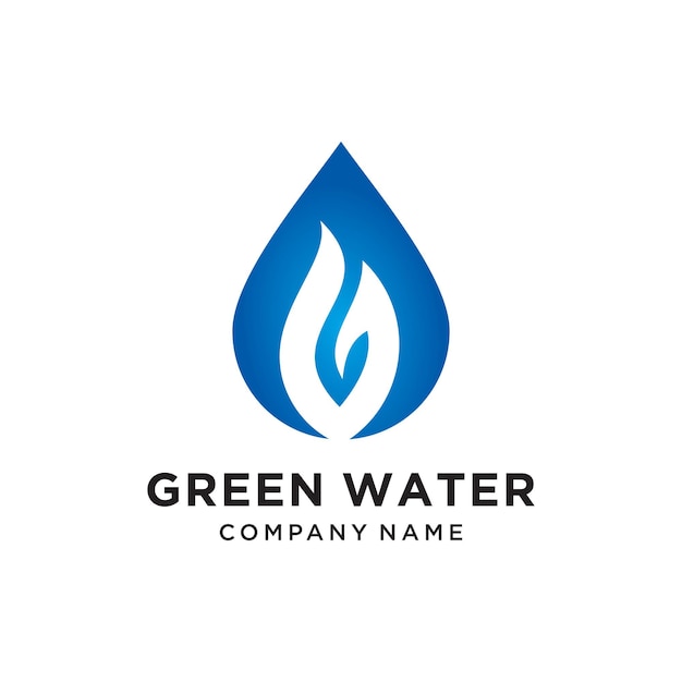 Vector de diseño de logotipo de agua pura con estilo único moderno
