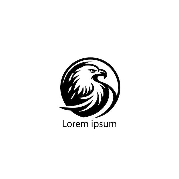 Vector de diseño de logotipo de águila sobre fondo blanco