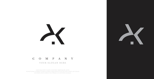Vector de diseño de logotipo AK inicial