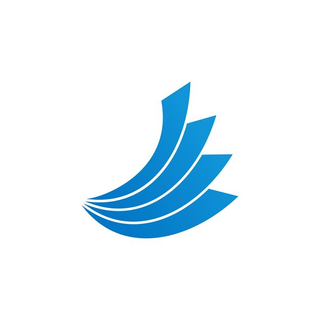 Vector de diseño de logotipo de ala con estilo único moderno