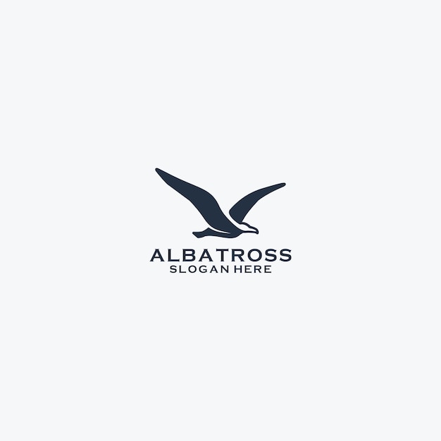 Vector de diseño de logotipo de albatros simple