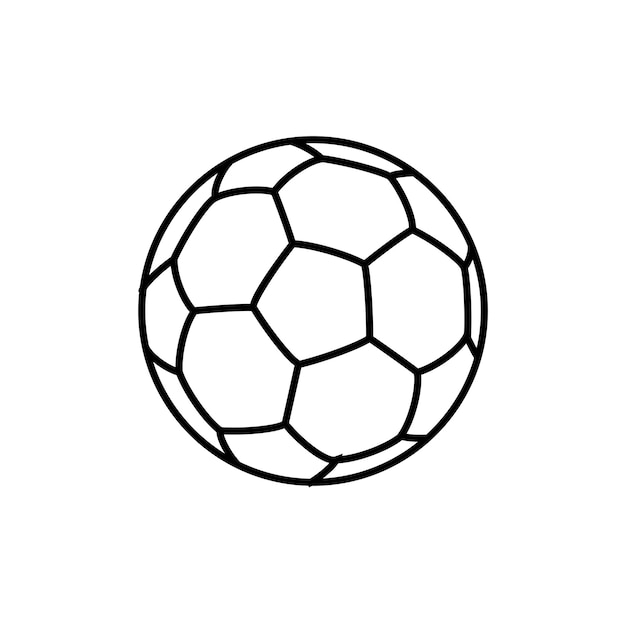 Vector vector de diseño de logotipo de arte de línea de fútbol