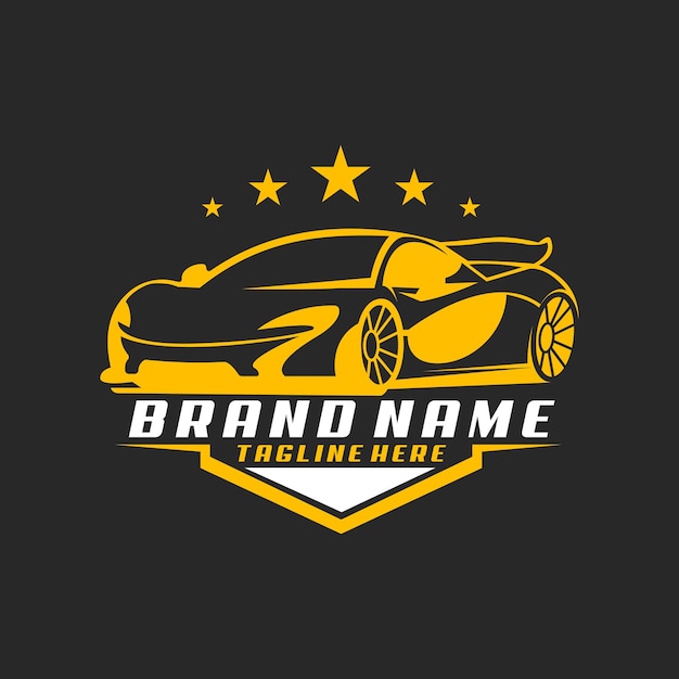 vector de diseño de logotipo de auto sport car club